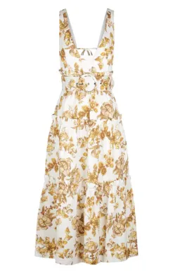 Shona Joy Bella Plunged Tiered Midi Dress Floral Size 10 for rent on The Volte - image 5