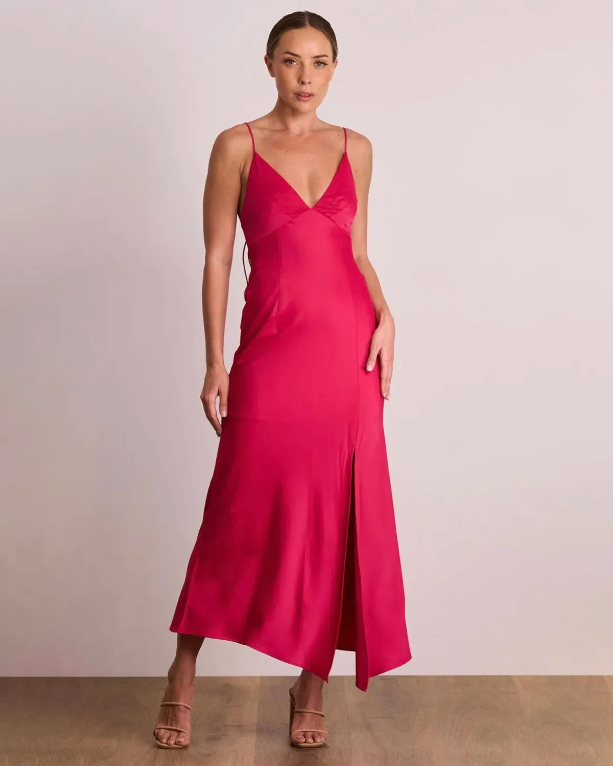 Pasduchas Dreamland Slip Midi Dress Pink Size 10 - Image 1