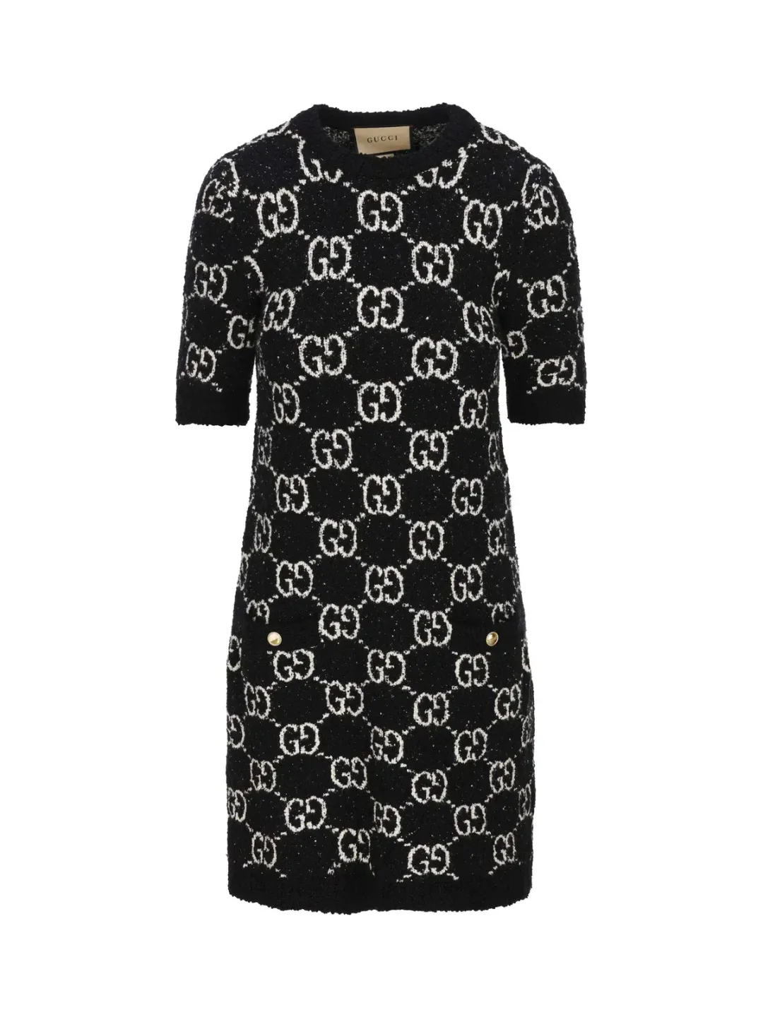 Gucci GG Jacquard Cotton-blend Minidress Dress Black Size Xs/Au 8 for rent on The Volte - main image