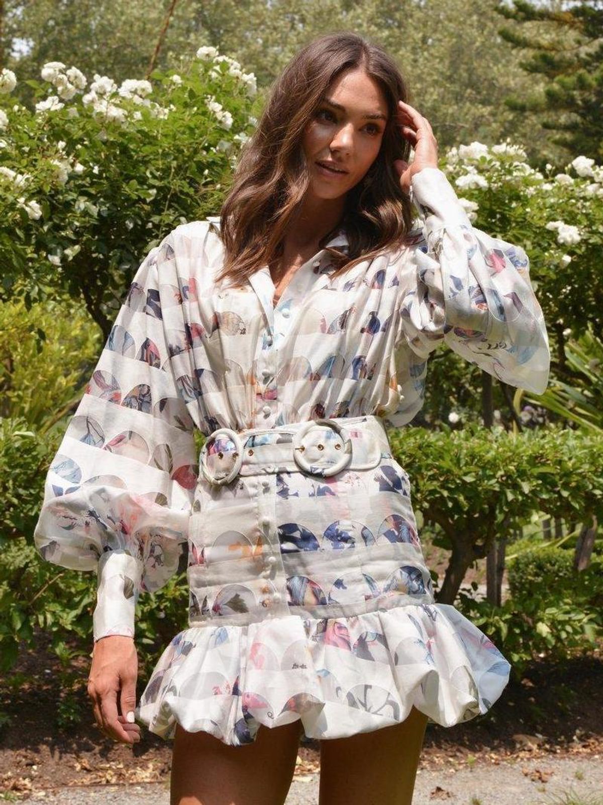 Mackenzie Mode Seeing Stars Dress Geo White Size 10 for rent on The Volte - main image