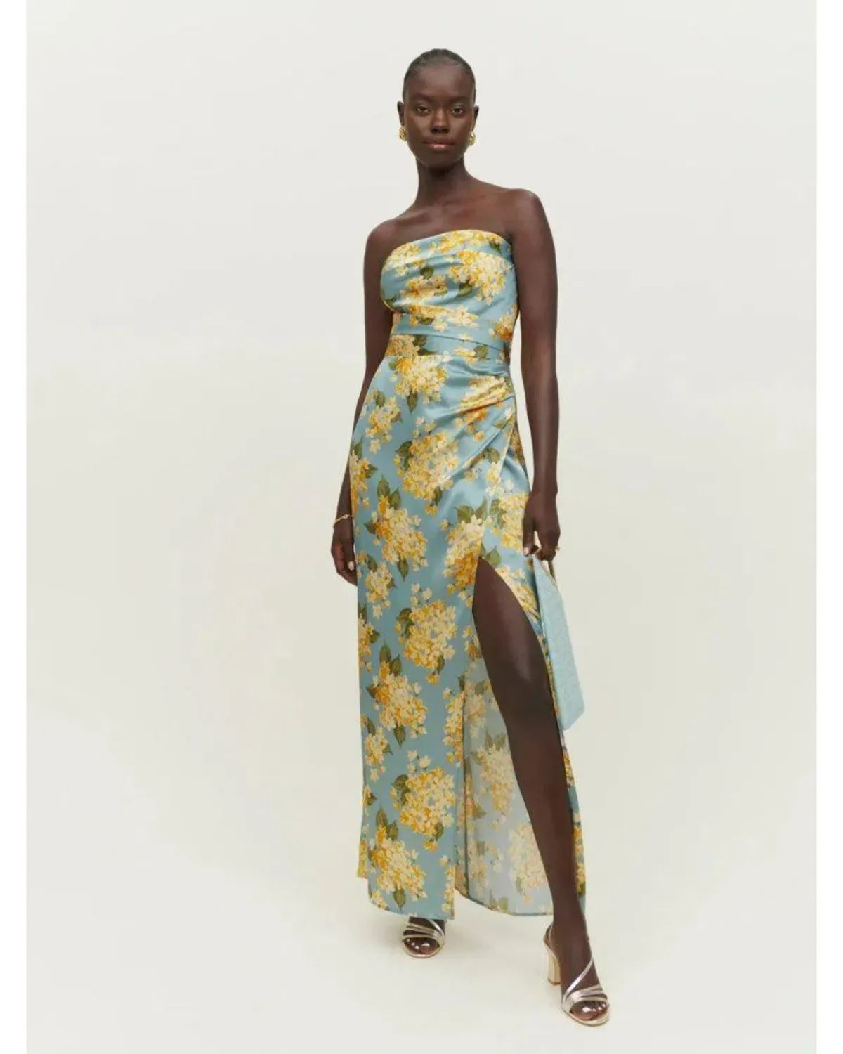 Reformation Barrow Silk Maxi Dress Floral Size AU 10 - Image 1