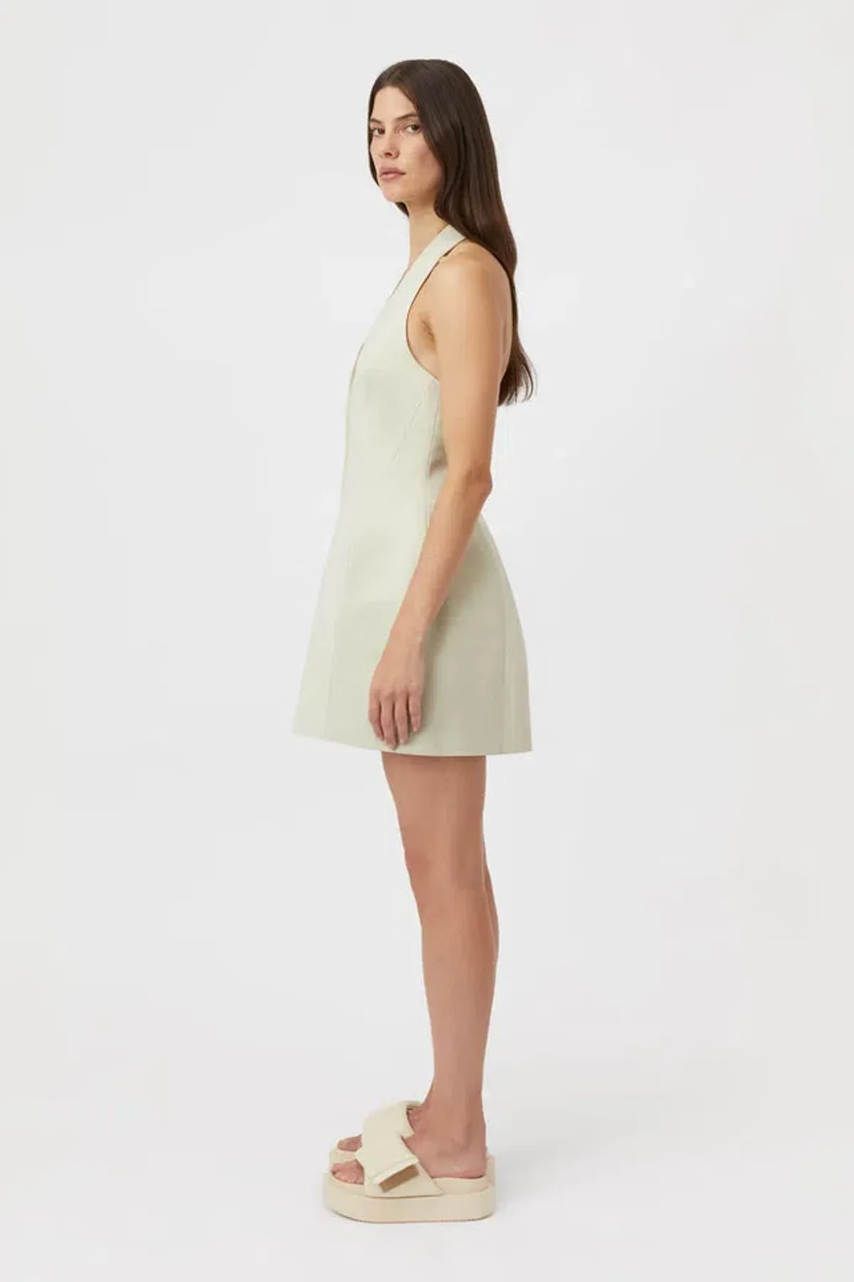 Camilla and Marc Petra Mini Halter Neck Dress Pistachio Size 10 - Image 2