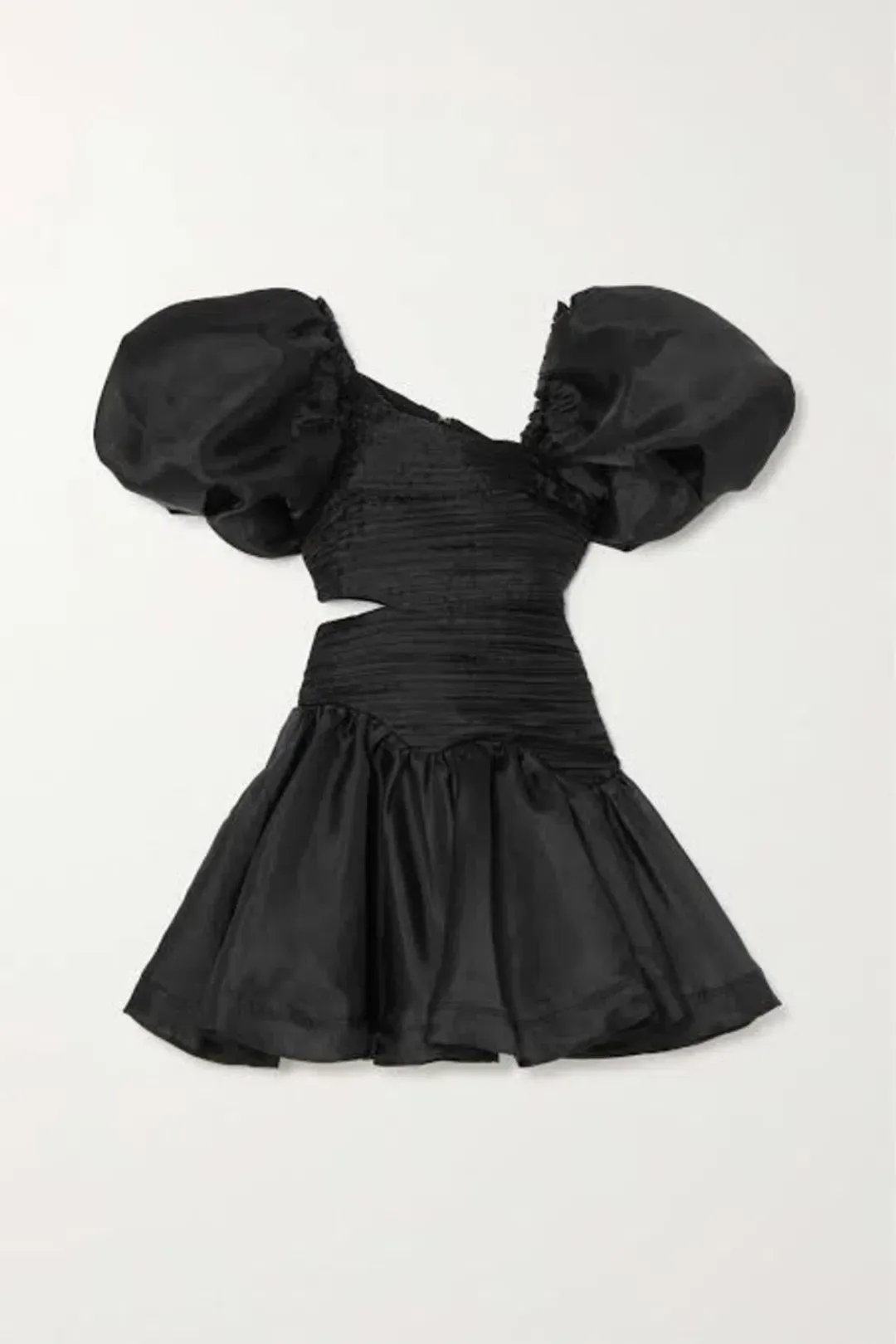 Aje Joan Puff Sleeve Black Mini Dress Cocktail Wedding RRP ($455) Size AU16/US12 for rent on The Volte - main image