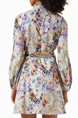 Zimmermann Tama Belted Short Dress Floral Size 4 / AU 16 for rent on The Volte - image 2
