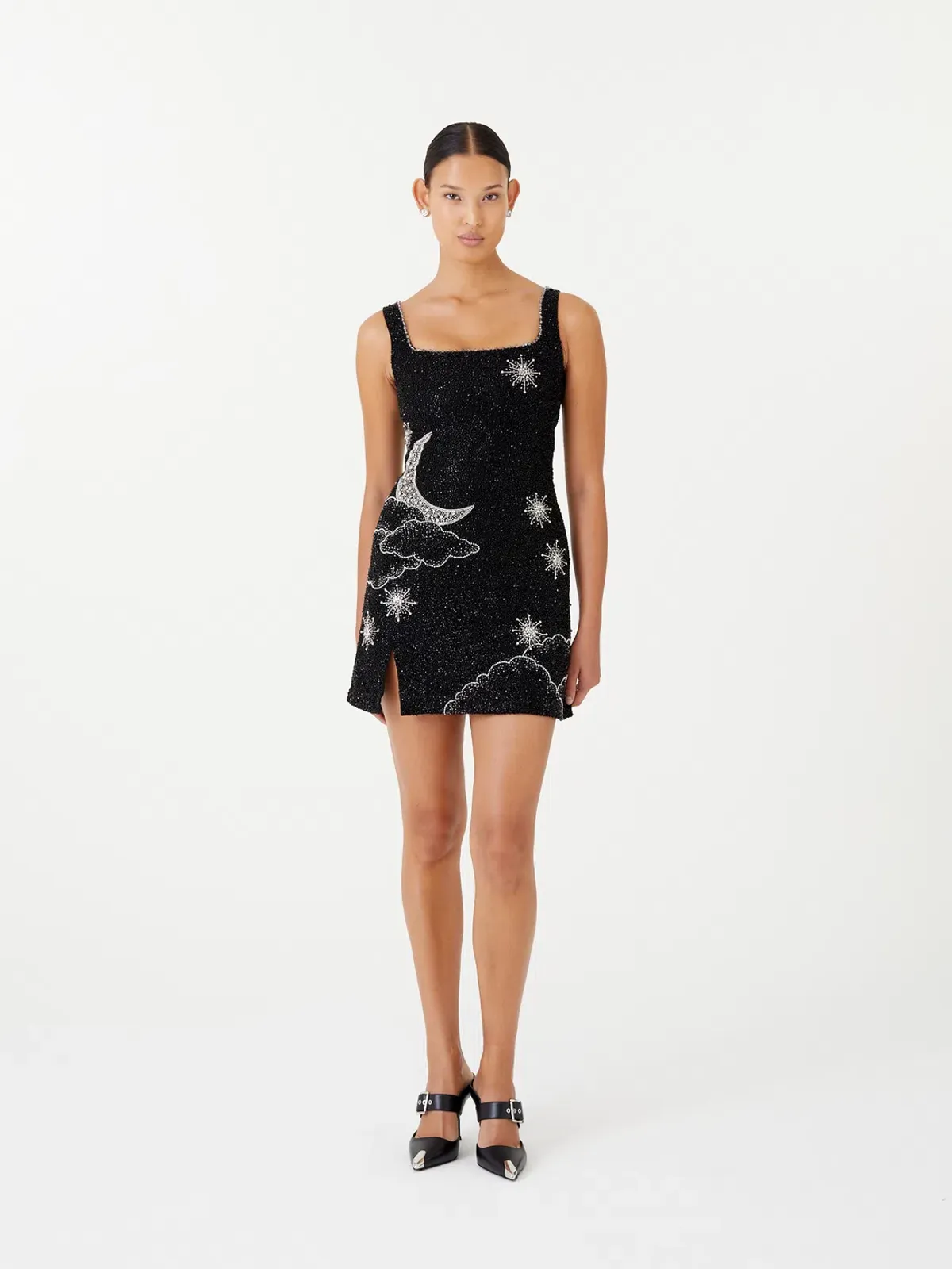Clio Peppiatt Night Lucina Mini Dress Black Sequin Size S / AU 8 - Image 1