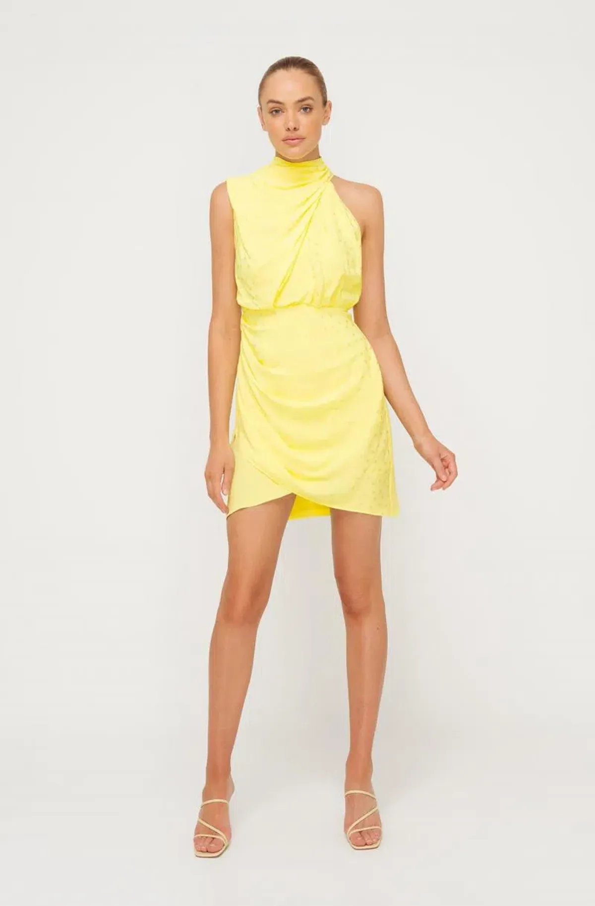 Sheike Gracie Mini Dress Yellow Size 16 - Image 1