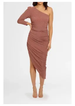 Elle Zeitoune Sabots Dress in Rose Gold Size 10 for rent on The Volte - image 1