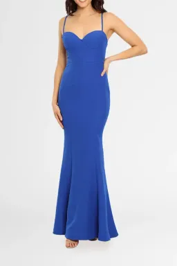 Elle Zeitoune Louisa Bustier Style Gown in Blue Size 12 for rent on The Volte - image 4