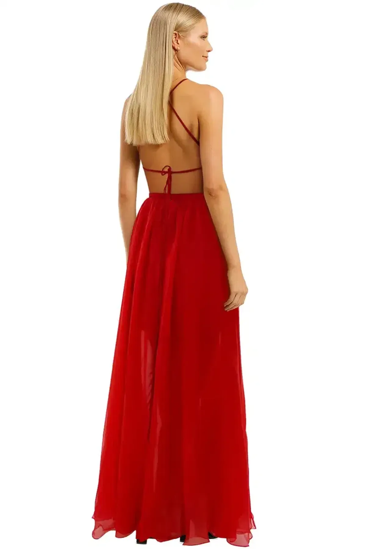 Fame and Partners Mildred Maxi Dress in Red Size 12 - Image 3