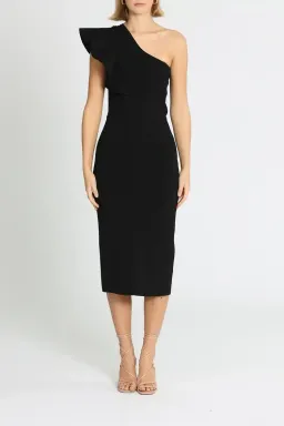Ginger and Smart Anchor One Shoulder Dress in Black Size 6 for rent on The Volte - image 1