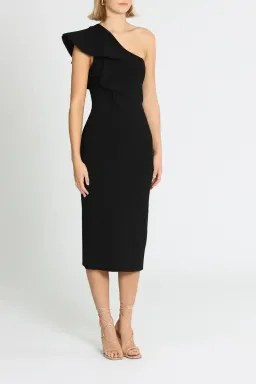 Ginger and Smart Anchor One Shoulder Dress in Black Size 8 for rent on The Volte - image 1