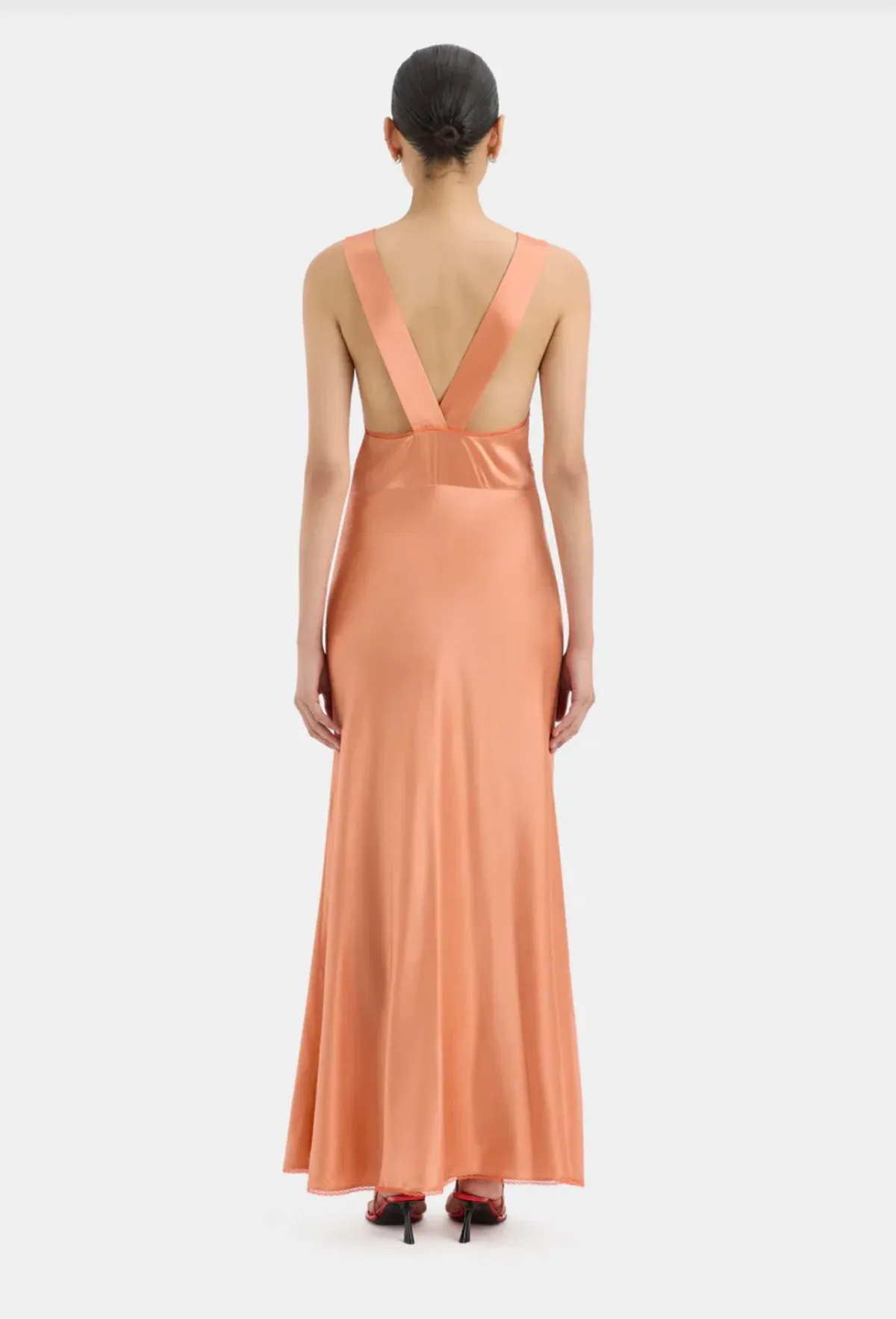 Sir the Label Aries Cut Out Gown Peach Size 0 / AU 6 - Image 3