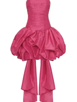 Aje Piacere Bubble Hem Mini Dress in Fuchsia - Size 10 for rent on The Volte - image 4