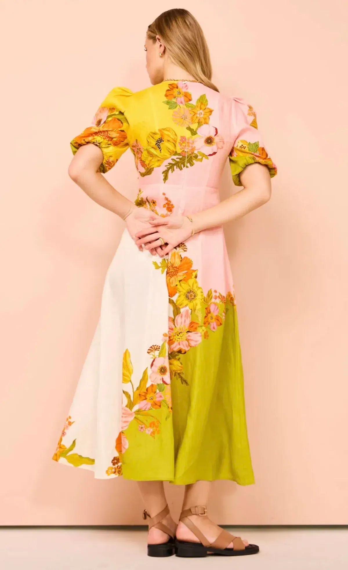 Alemais Silas Midi Dress Floral Size AU 16 - Image 3