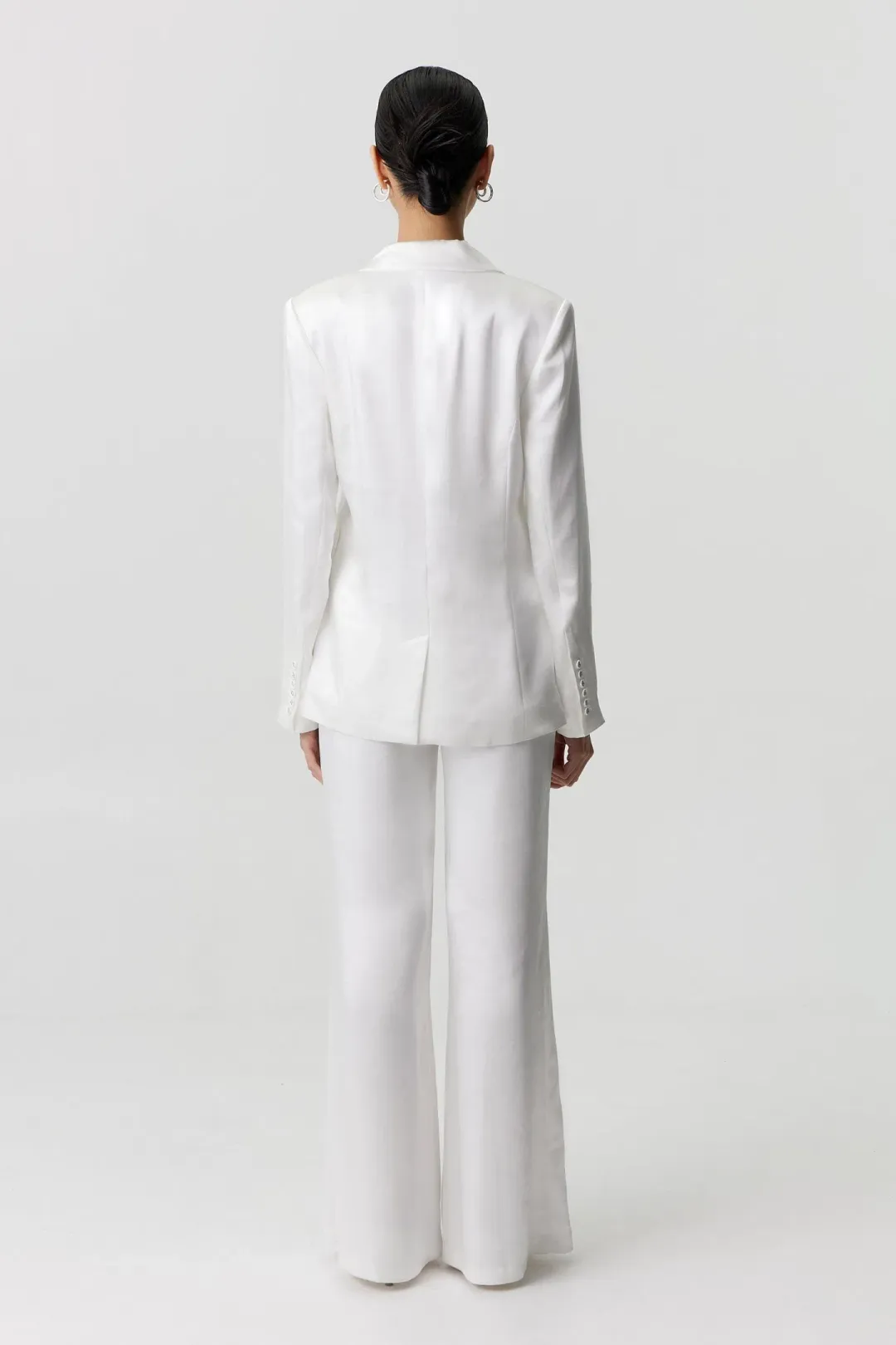 Third Form Satin Tailored Two-Piece Suit White Size 8 for rent on The Volte - main image