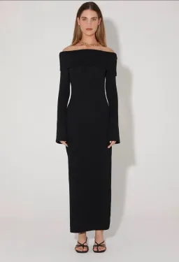 Hansen and Gretel Belair Knit Midi Dress Black Size S/ Au 8 for rent on The Volte - image 1