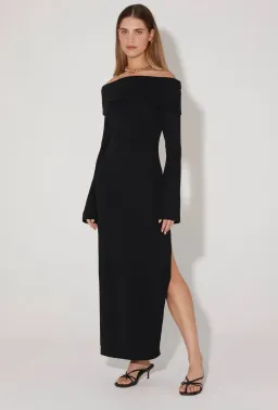 Hansen and Gretel Belair Knit Midi Dress Black Size S/ Au 8 for rent on The Volte - image 2