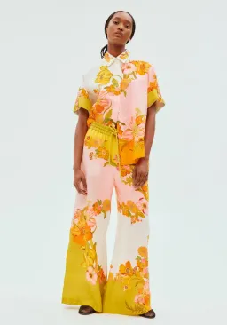 Alemais Silas Shirt and Pant Set Multi/Floral Size AU 8 for rent on The Volte - image 2