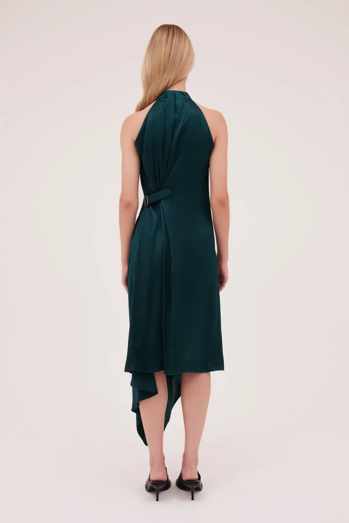 Bianca Spender Isabella Silk Midi Dress Green Size 8 - Image 3