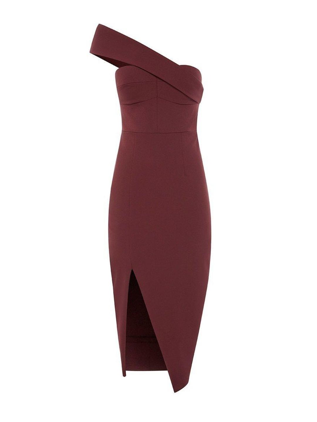 Sheike Valentine Midi Dress in Merlot for rent on The Volte - main image