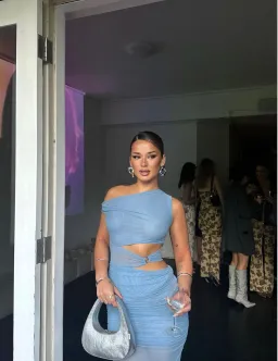 Bec & Bridge Whorl Asym Mesh Maxi in Merdian Blue Size 10 for rent on The Volte - image 6