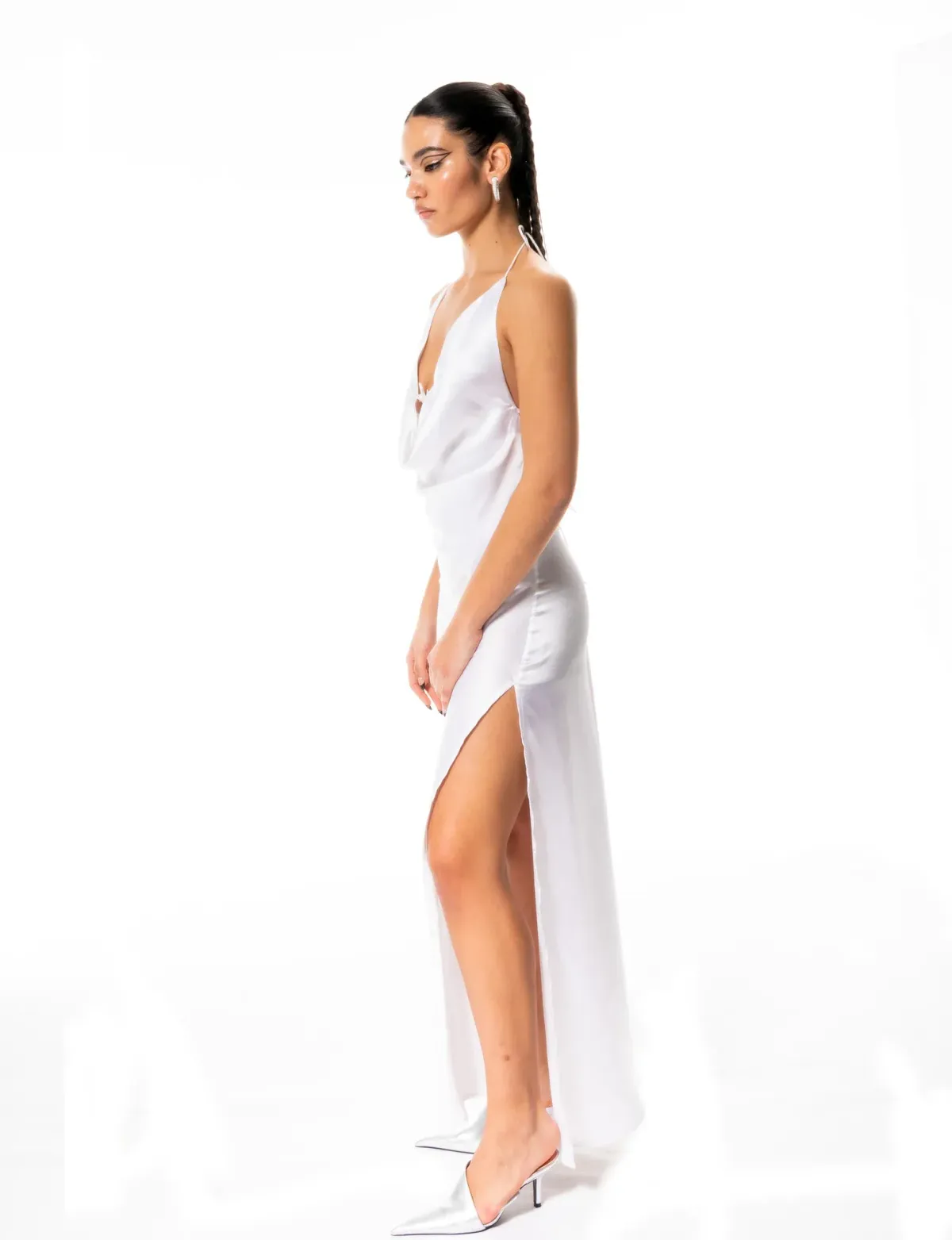Leslie Amon Star Slip Maxi Dress in White Size M / AU 10 - Image 2