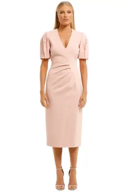 Ginger & Smart Vortex Midi Dress in Blush Pink Size 8 for rent on The Volte - image 2