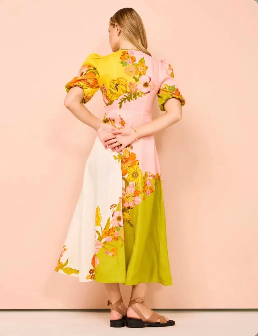 Alemais Silas Midi Dress In Multi Floral Size 16 for rent on The Volte - main image