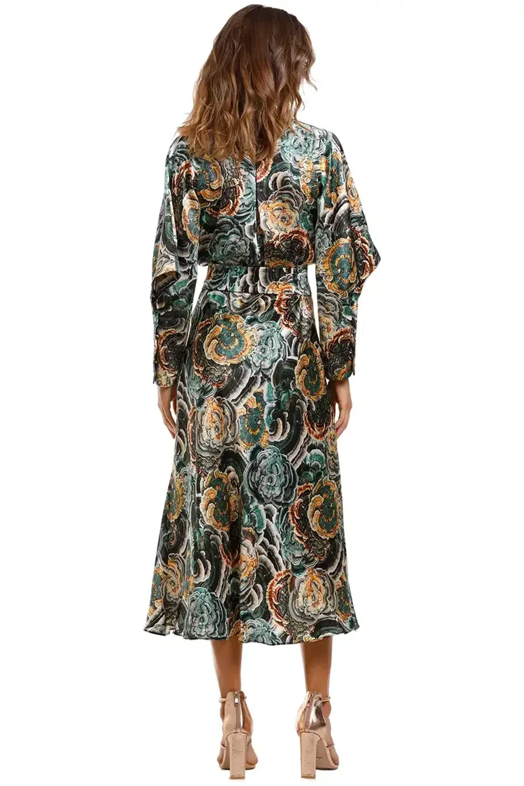 Ginger & Smart Underworld Wrap Midi Dress Floral Size 10 for rent on The Volte - main image