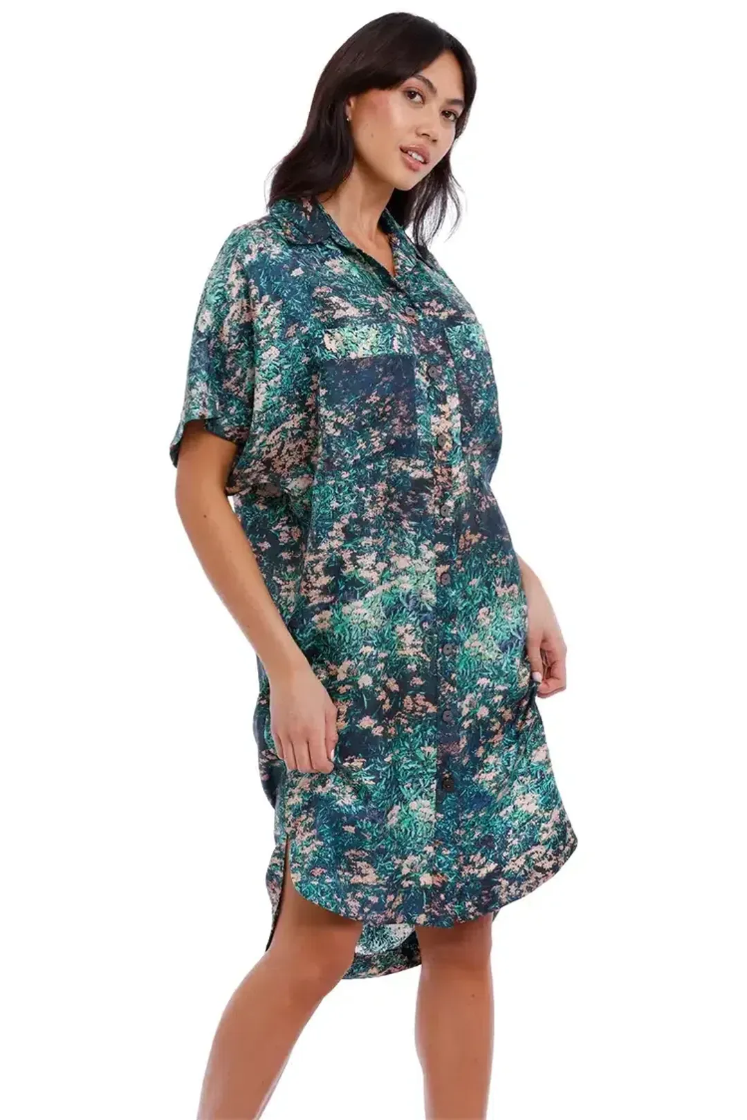 Ginger & Smart Night Grass Mini Shirt Dress Multi Size 14 for rent on The Volte - main image