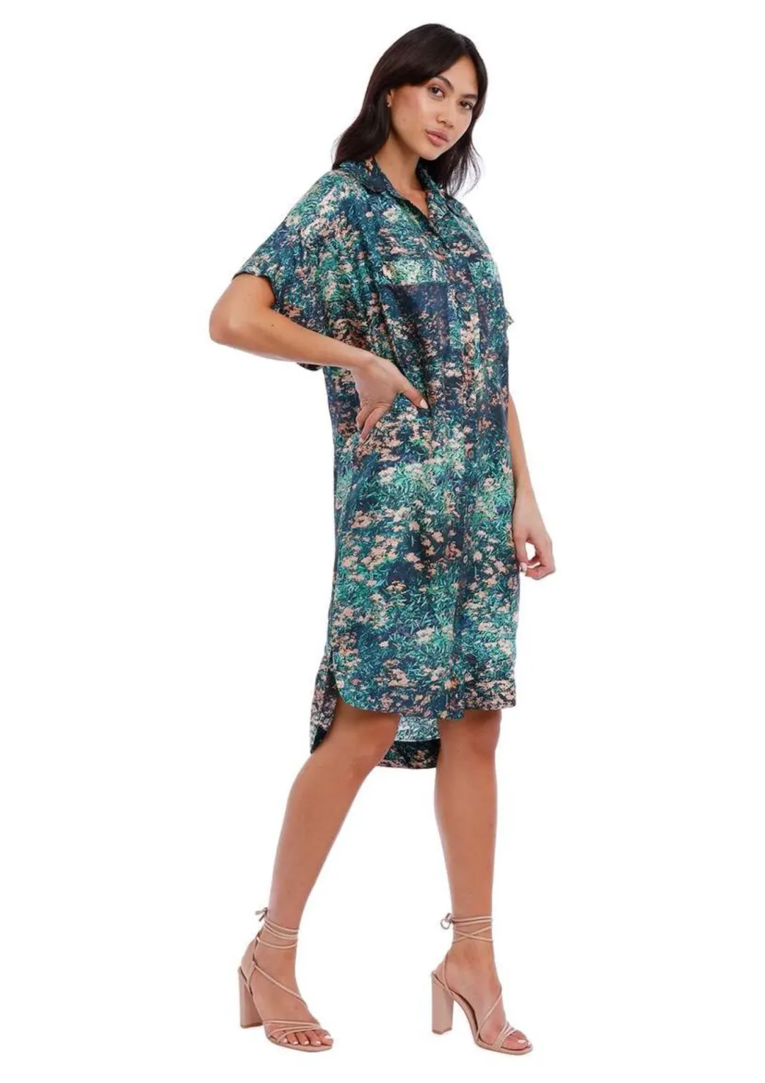 Ginger & Smart Night Grass Mini Shirt Dress Multi Size 14 for rent on The Volte - main image