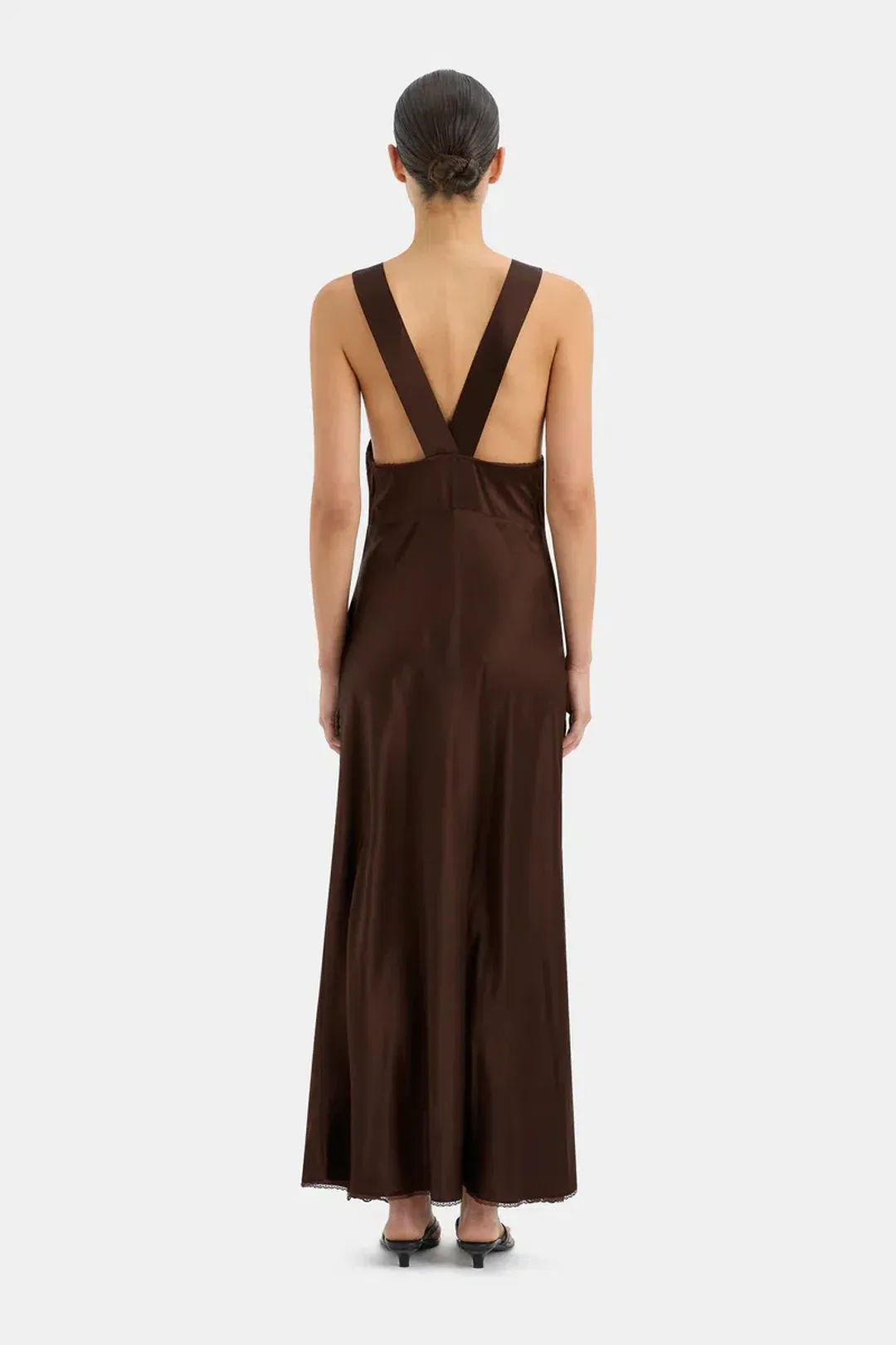 Sir the Label Aries Cut Out Gown Chocolate Brown Size 10/M for rent on The Volte - main image
