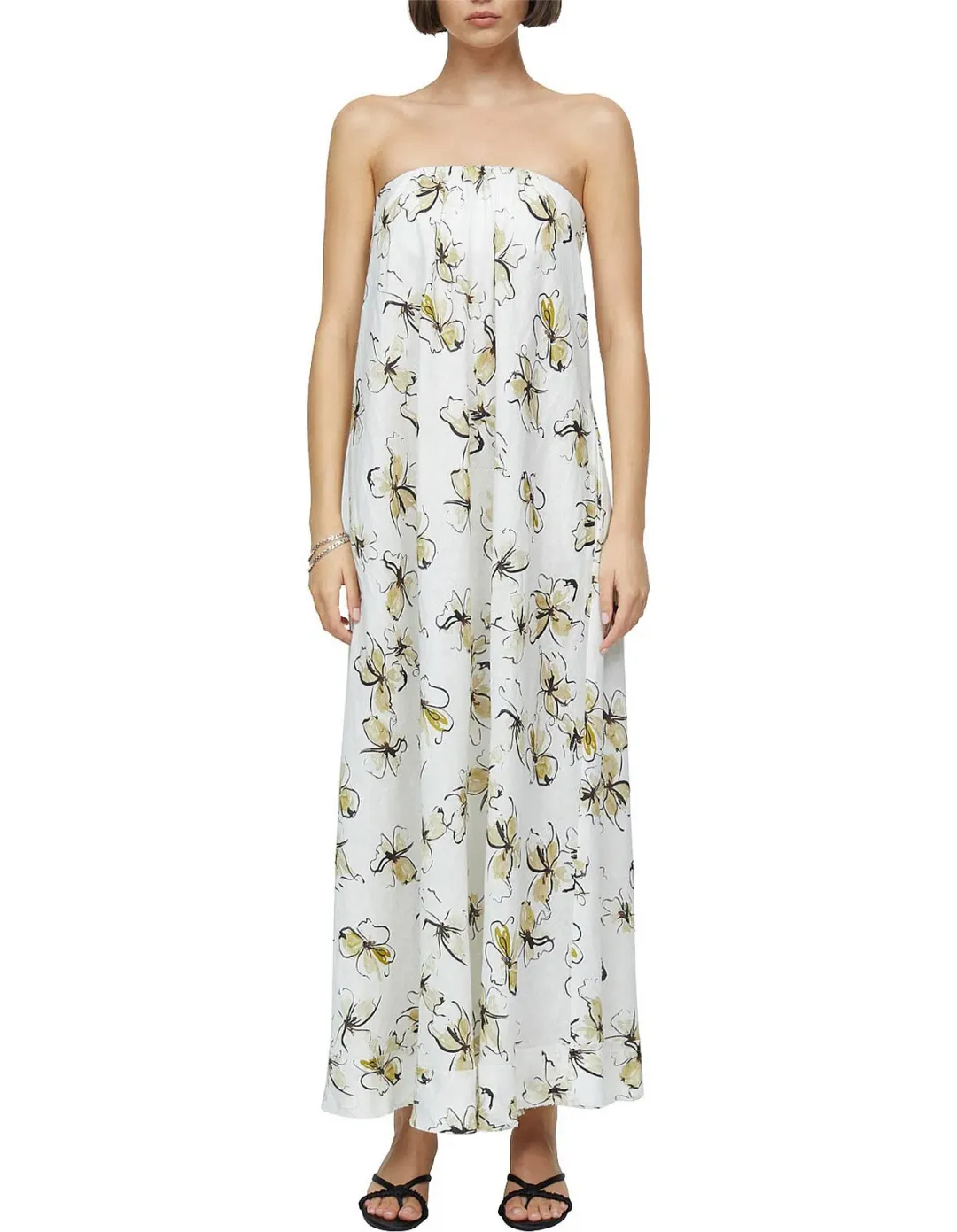 Bec & Bridge Giselle Strapless Maxi Dress Floral Size 10 for rent on The Volte - main image