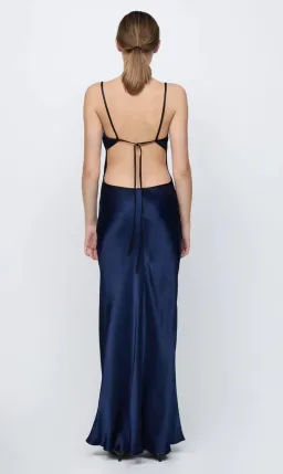 Bec & Bridge Cedar City Maxi Dress with Cut Out Navy Black Size 10 for rent on The Volte - image 3