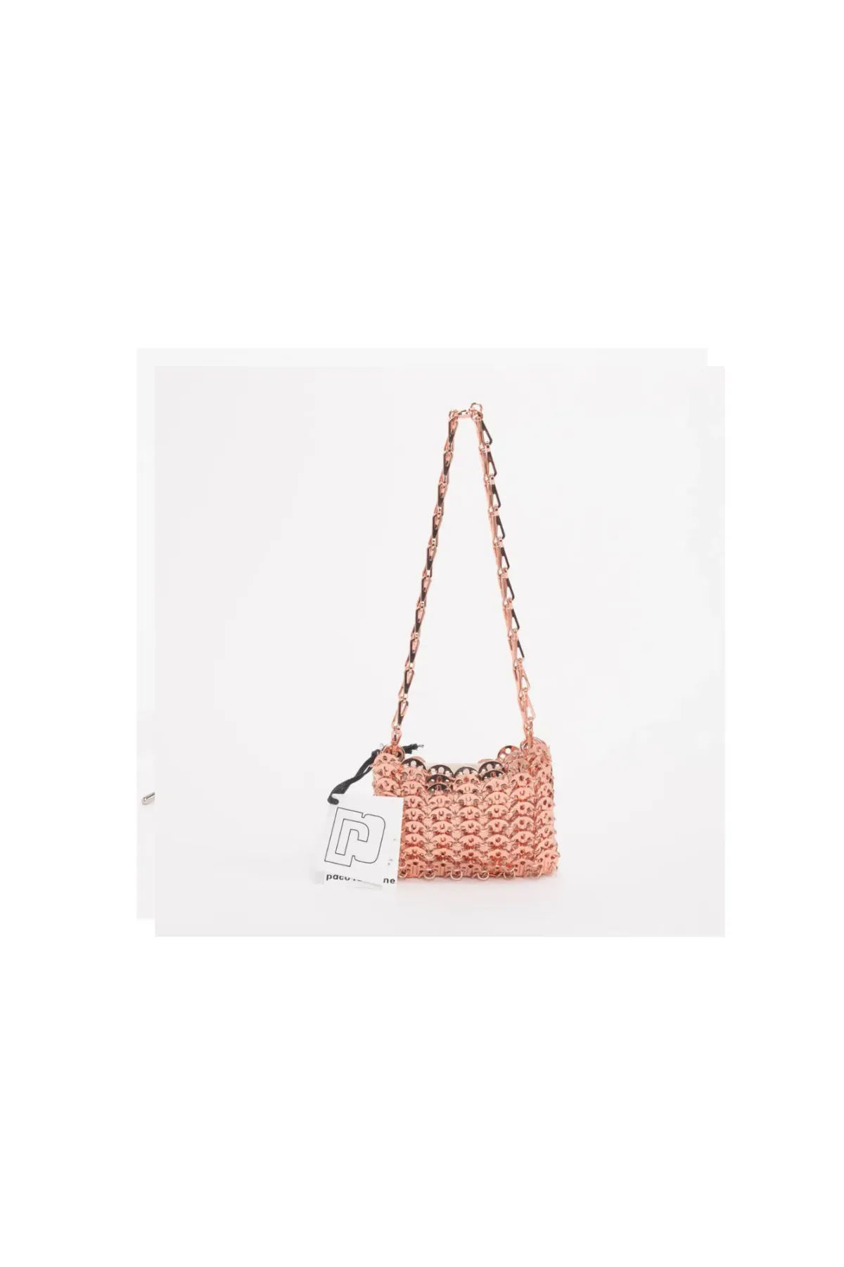 Paco Rabanne Rose Gold Iconic 1969 Nano Shoulder Bag - Image 1