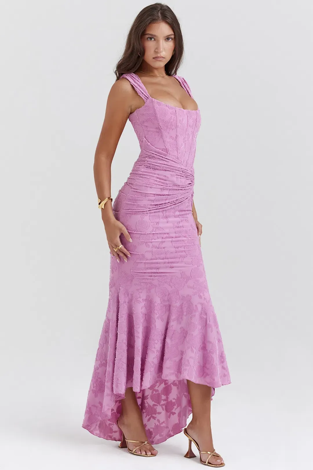 House of CB Cesca Dress Pink Size Small / AU 8 for rent on The Volte - main image