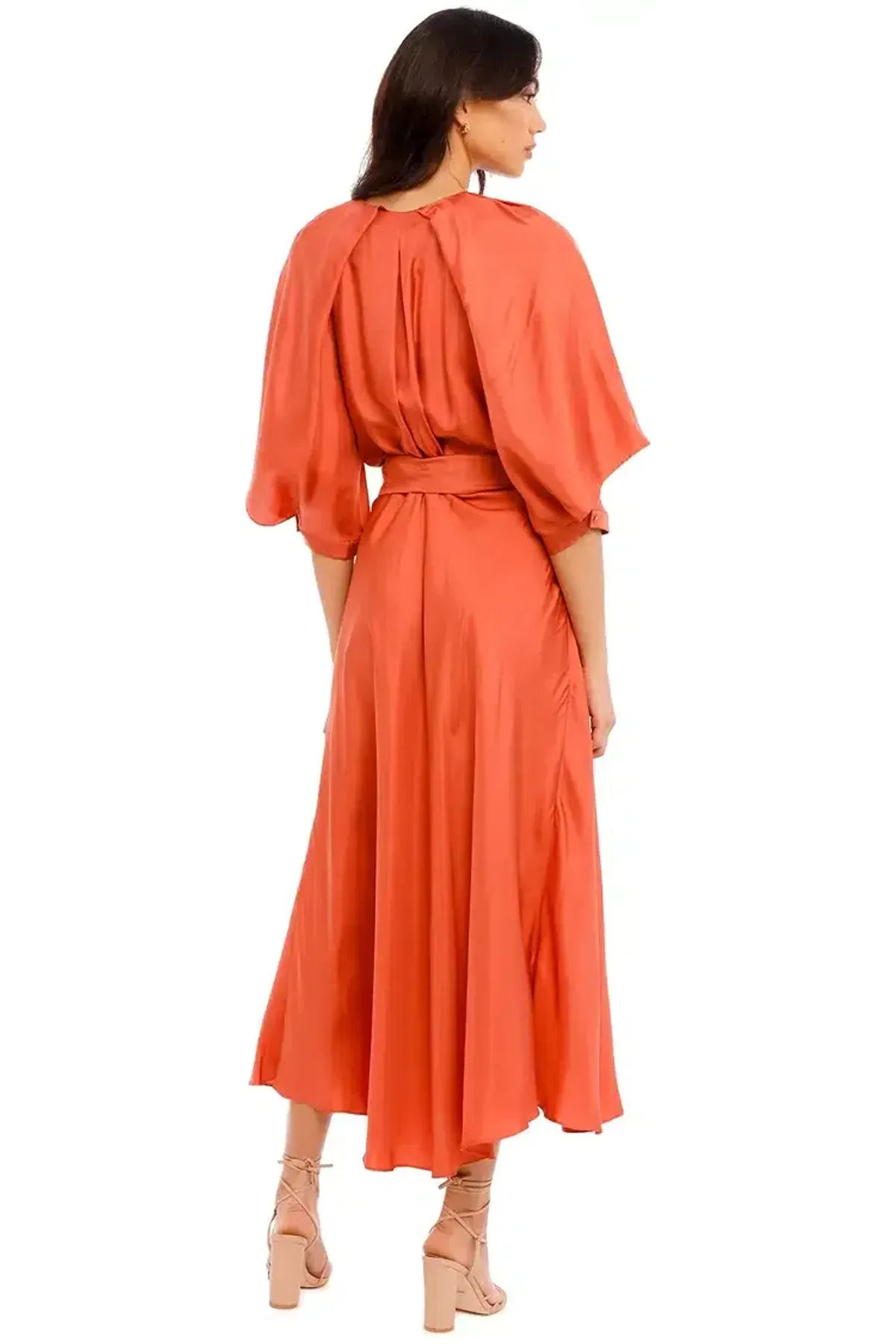 Ginger and Smart Blush Wrap Dress in Sunset Pink Size 10 - Image 5