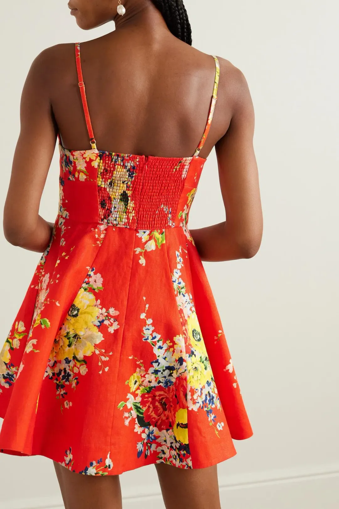 Zimmerman Alight Flare Mini Dress Floral Size 8 for rent on The Volte - main image