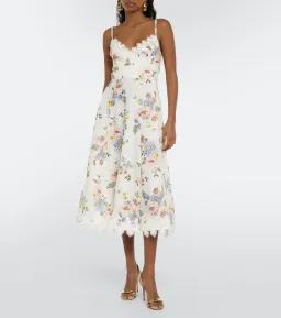 Zimmermann Appliqué Picnic Dress Blue Floral Size 8 for rent on The Volte - image 1