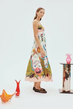 Alemais Evergreen Sundress Multi Print Size 14 for rent on The Volte - image 2