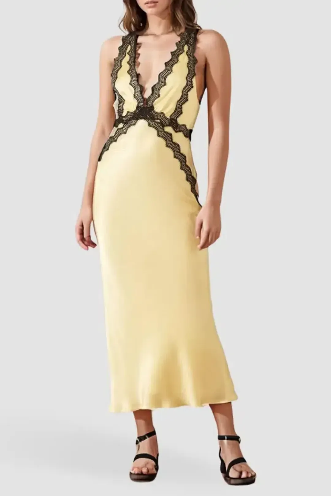 Shona Joy Camille Limoncello Dress Yellow Size 8 for rent on The Volte - main image
