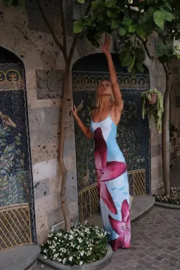 With Harper Lu Slip Dress Sky Lily Floral Size 8 for rent on The Volte - image 3