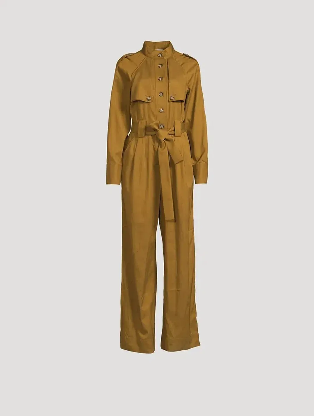 Shona Joy Sara High Neck Boiler Suit Tapenade Size 14 for rent on The Volte - main image