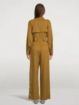 Shona Joy Sara High Neck Boiler Suit Tapenade Size 14 for rent on The Volte - image 2