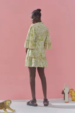 Alemais Marta Mini Dress Green Size 12 for rent on The Volte - image 3