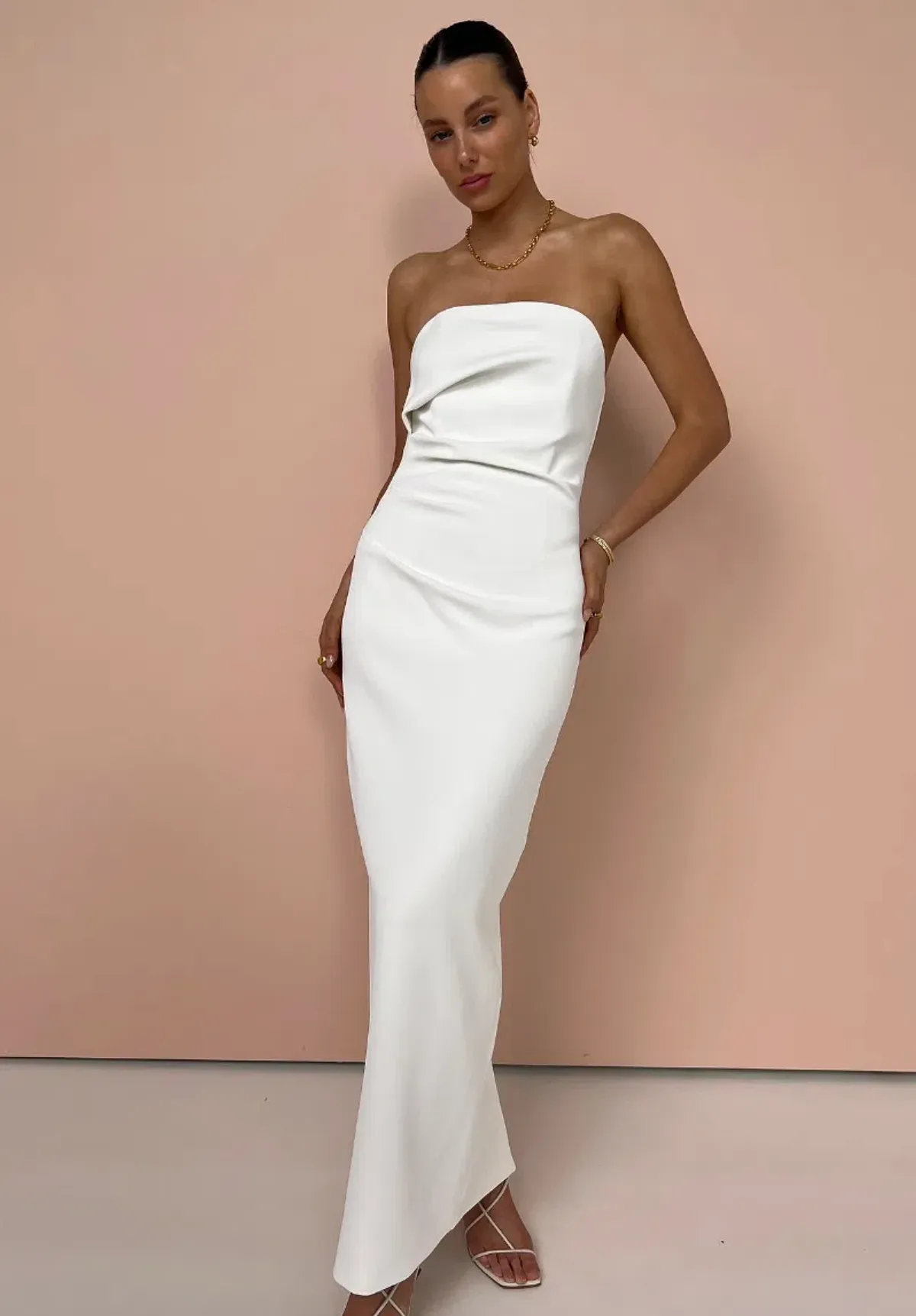 Manning Cartell Fast Forward Strapless Maxi Dress White Size 8 - Image 6