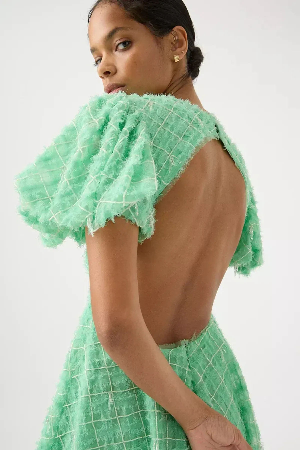 Aje Context Embellished Mini Dress Green Size 10 - Image 3