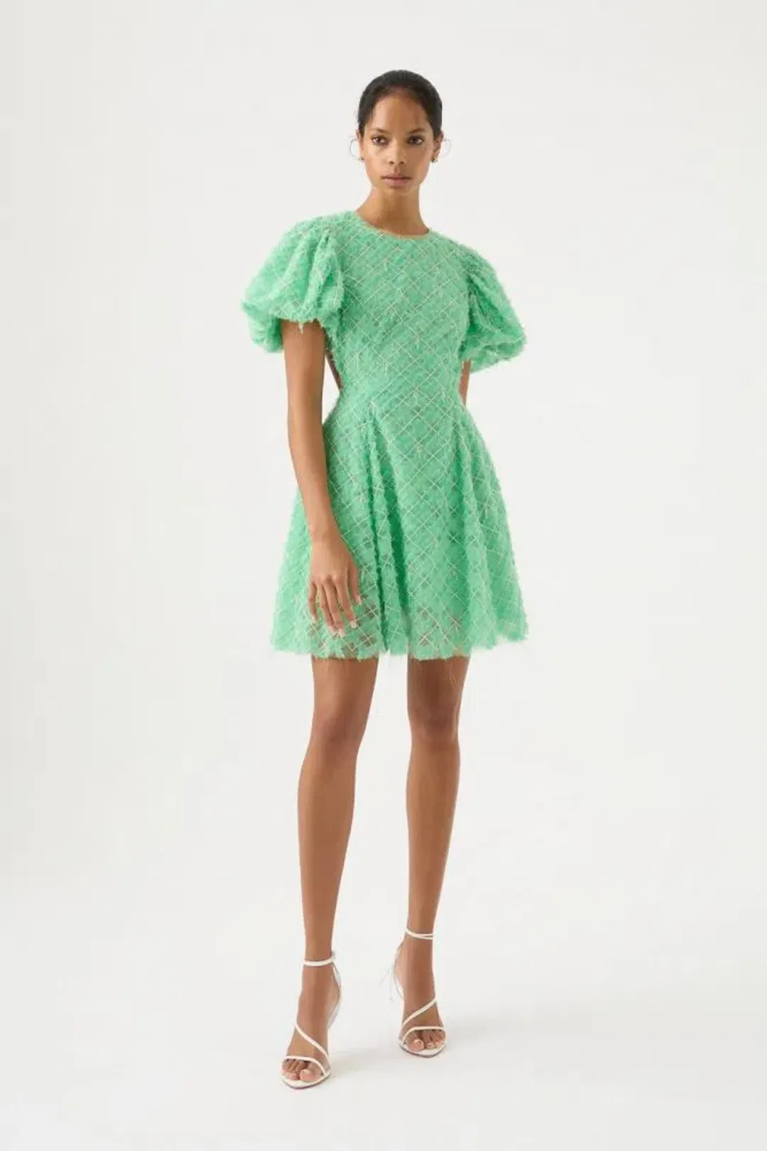Aje Context Embellished Mini Dress Green Size 10 for rent on The Volte - main image