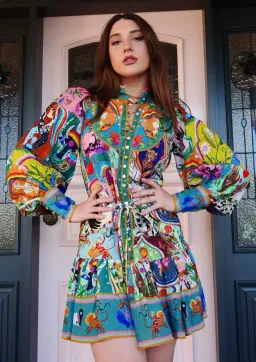 Alemais Evergreen Mini Dress Multi Size 10 for rent on The Volte - image 4