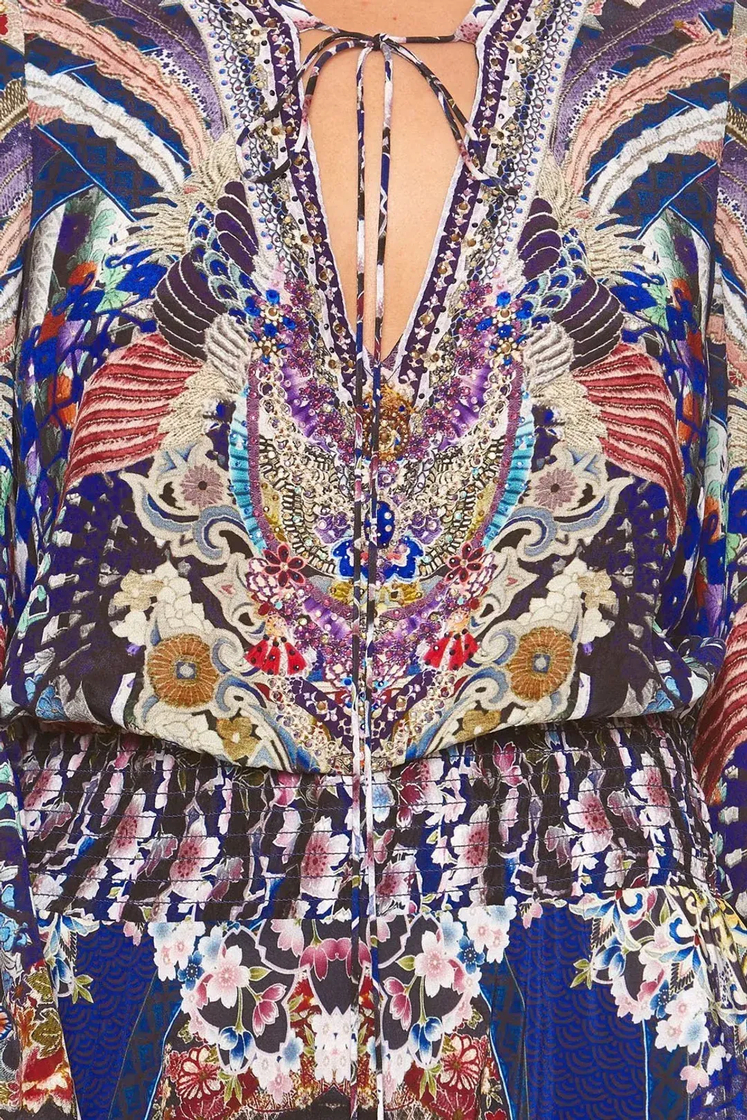 Camilla Darling's Destiny Shirred Relaxed Fit Dress Multi Size M/ AU 12 for rent on The Volte - main image